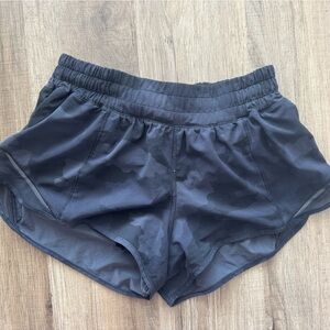 Lululemon Athletica Black Camouflage Athletic Shorts